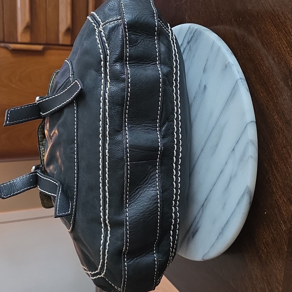 Fossil Black Pebbled Leather Hobo Shoulder Bag 🤍🩶 - Picture 7 of 17